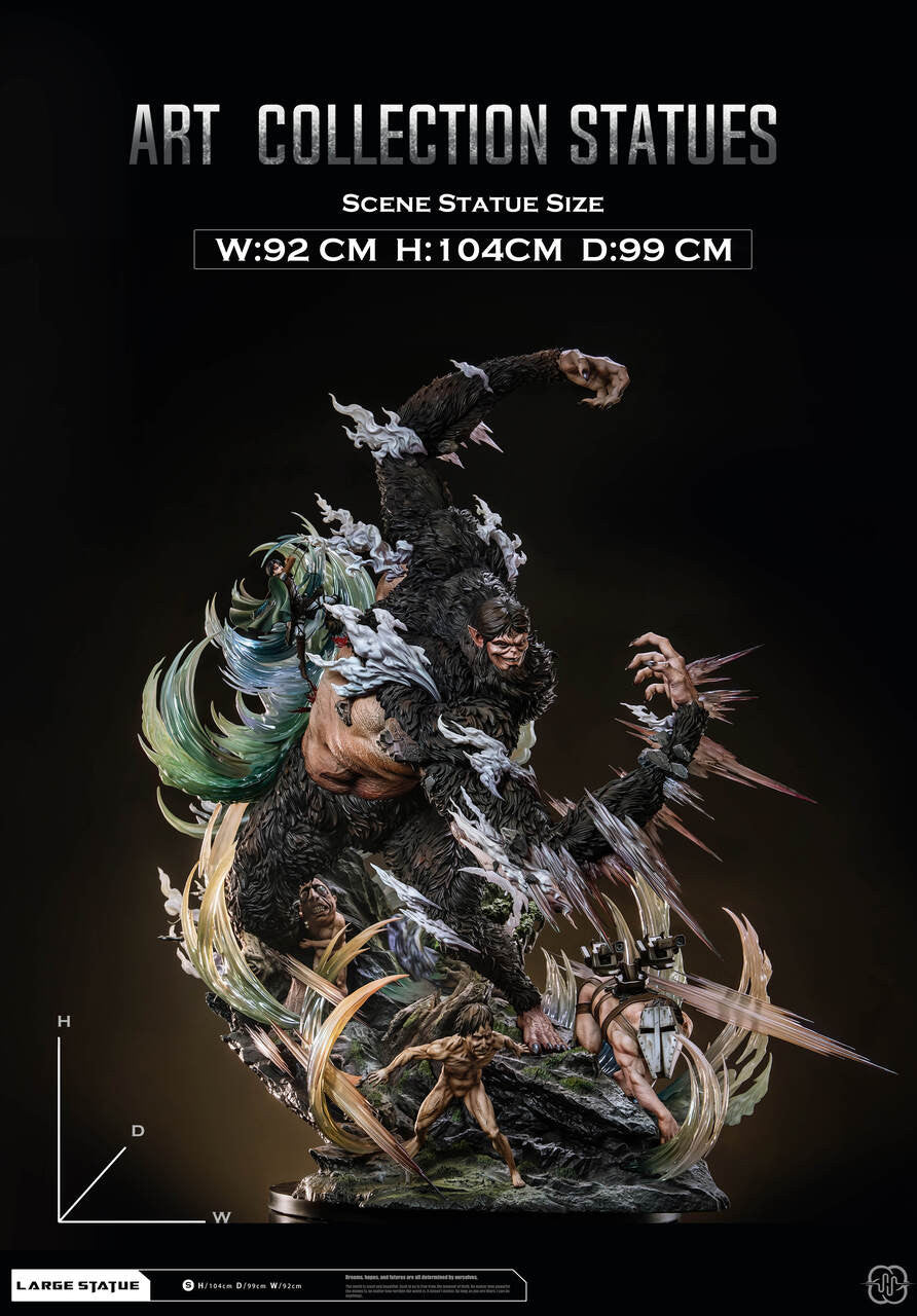 Attack on Titan - Levi vs. Beast 3.0 | Resin Statue | by Hertz Studio