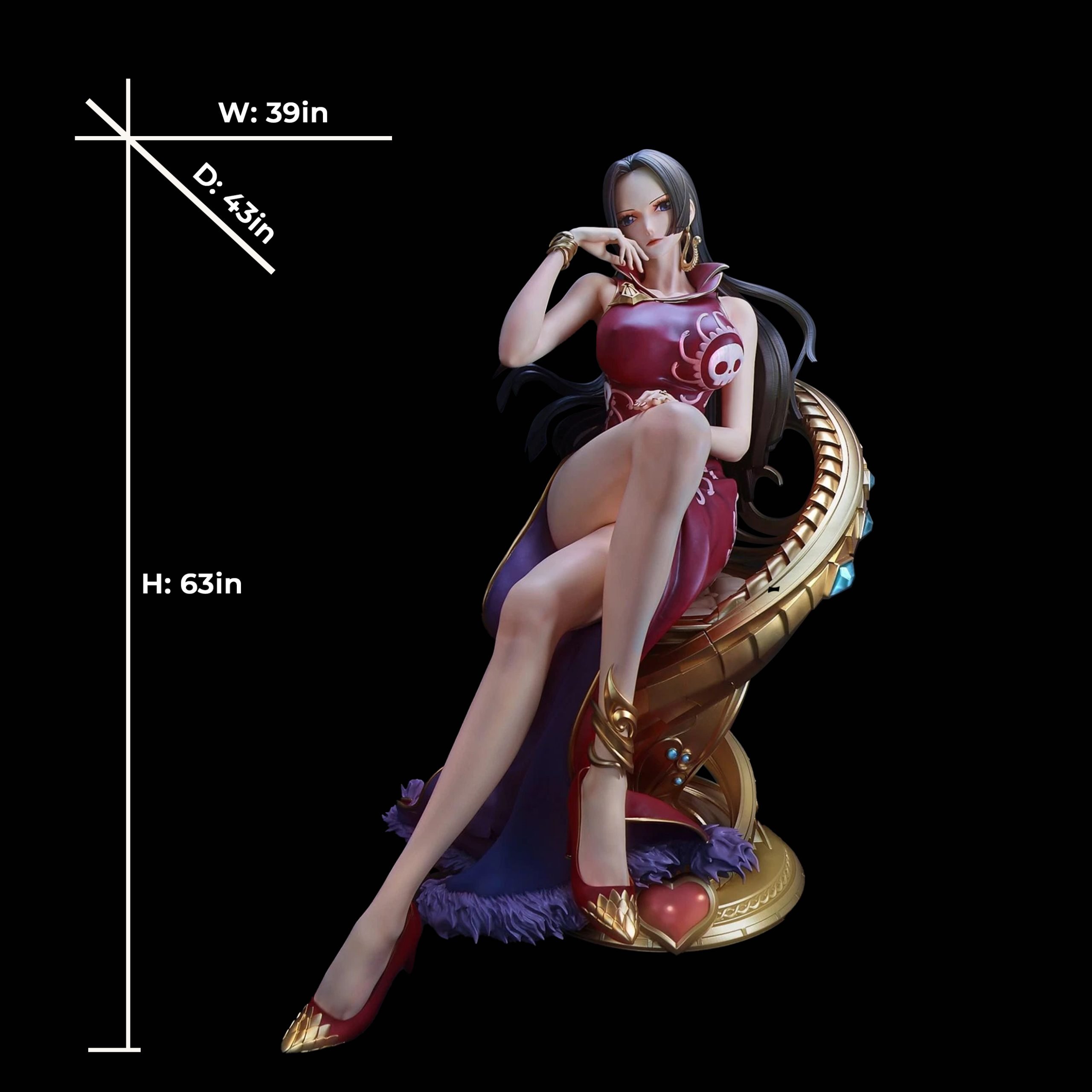 【pre order】Boa Hancock 1:1 Resin Statue – Life-Size One Piece Collectible