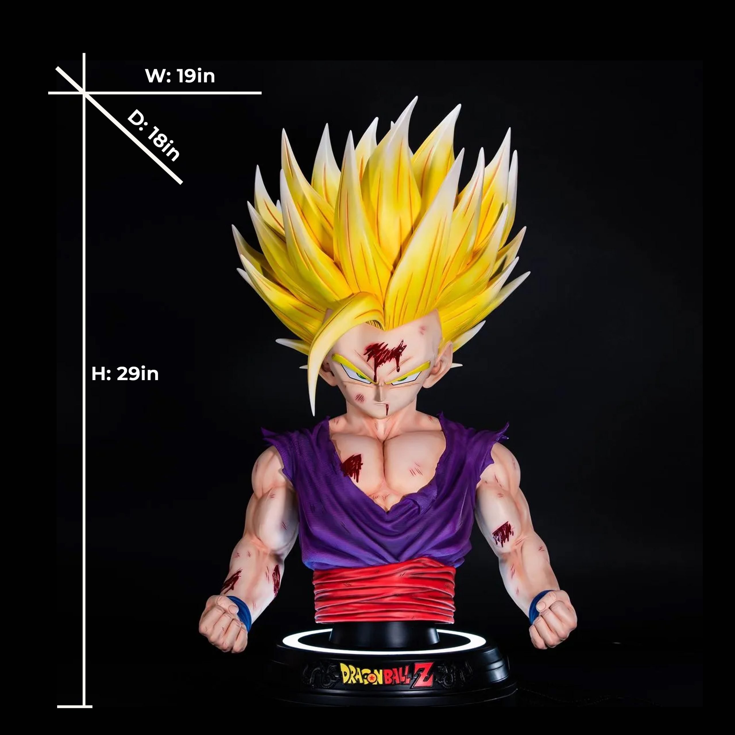 【pre order】Dragon Ball Life Size SSJ Gohan Bust Statue