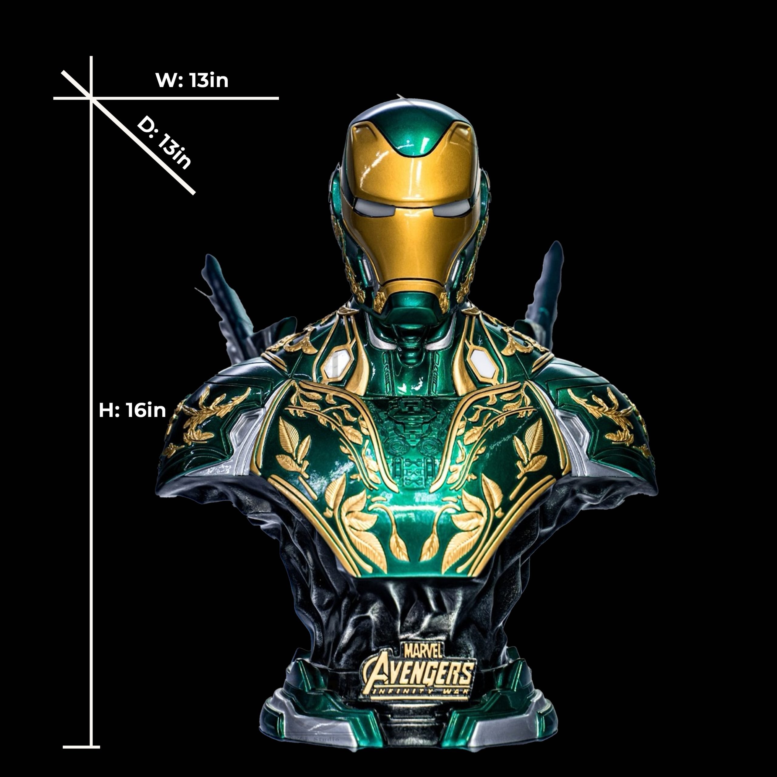 【pre order】Iron Man Bust Resin Statue with LED Lights 40cm