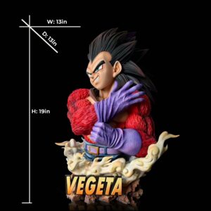 【pre order】SSJ4 Vegeta Resin Bust – 1/2 Scale Dragon Ball Statue